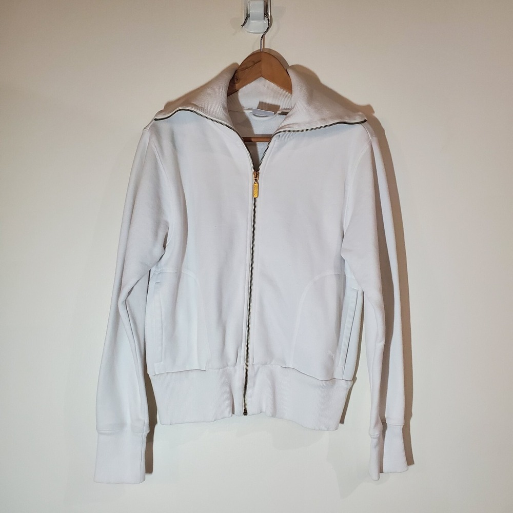 PUMA White‎ Full Zip Sweater/Jacket Collared Neckline with Logo / Size Medium